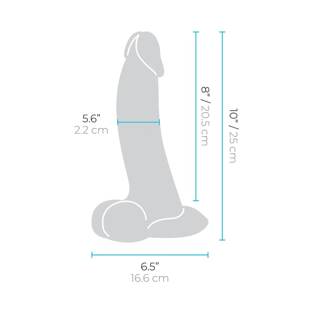 b-Vibe Slipskin Realistic Silicone Dildo 10 in. Curved Mocha thumbnail 9