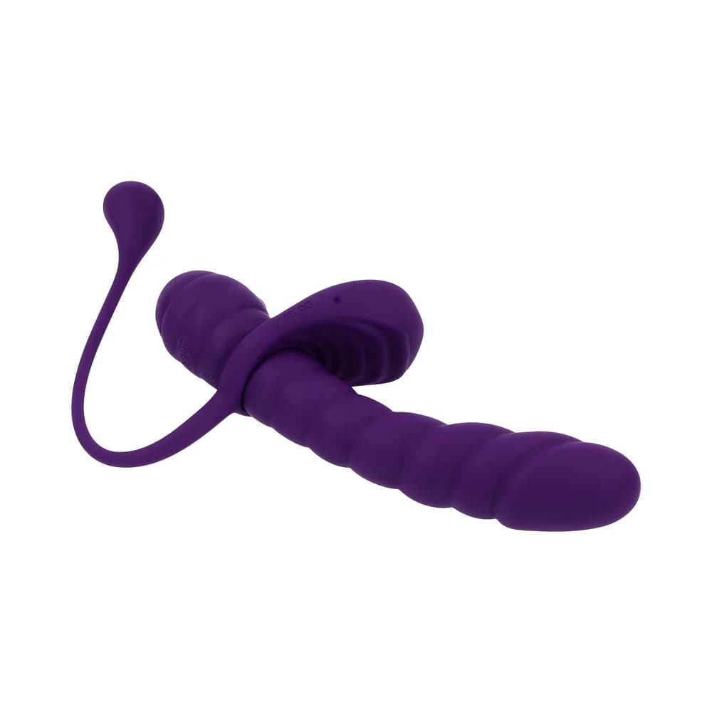 Playboy Twisted Playground Rechargeable Triple Stimulator Vibe Silicone Purple Acai thumbnail 7