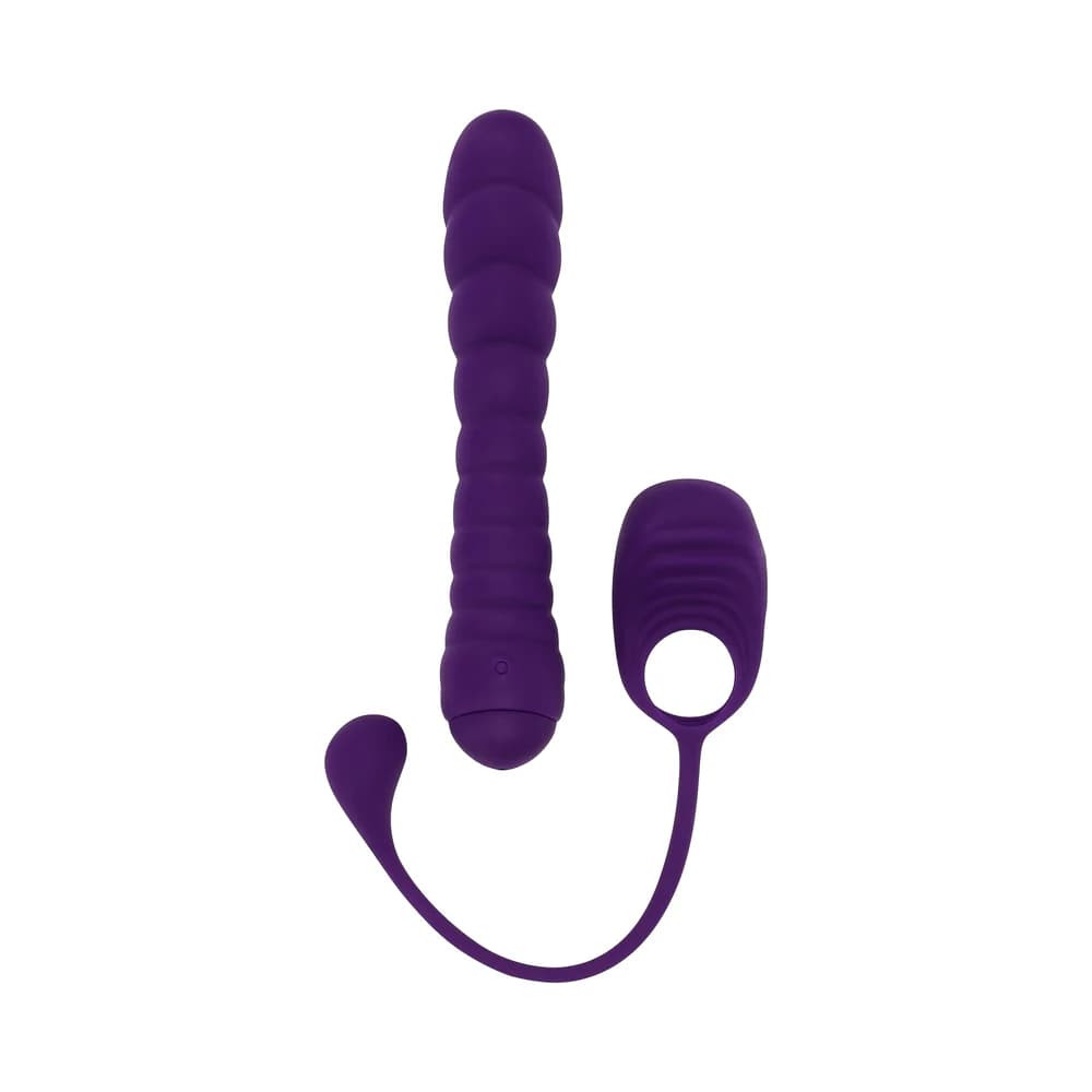 Playboy Twisted Playground Rechargeable Triple Stimulator Vibe Silicone Purple Acai thumbnail 8