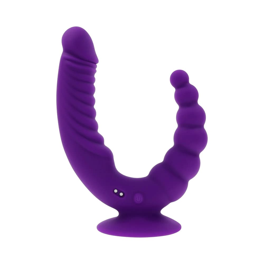 Evolved The Rider Rechargeable Double Vibrator Silicone Purple thumbnail 2