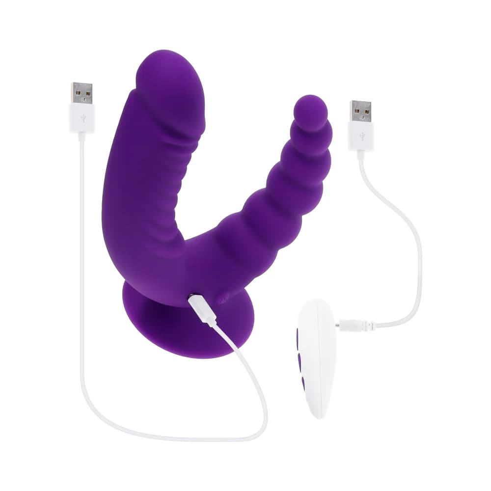 Evolved The Rider Rechargeable Double Vibrator Silicone Purple thumbnail 10