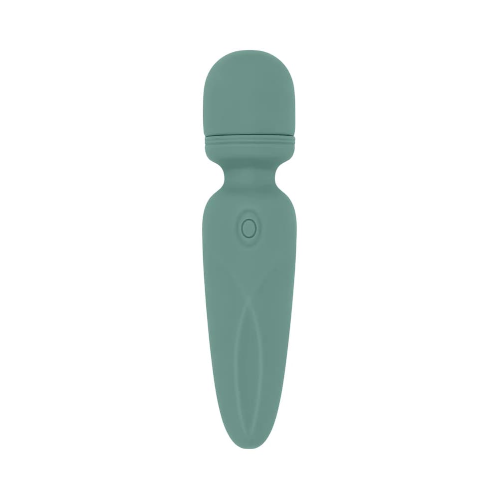 Evolved Rumble Wand Rechargeable Vibrating Mini Wand Silicone Green thumbnail 2