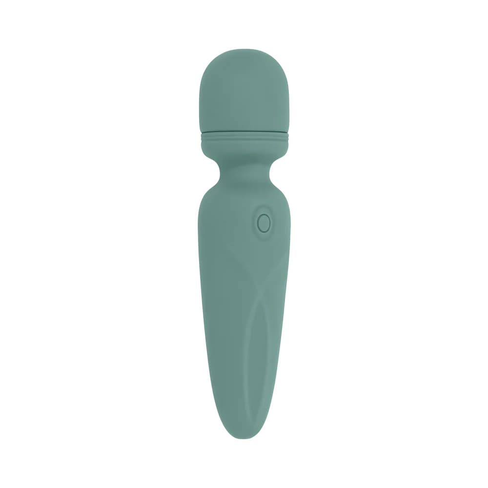 Evolved Rumble Wand Rechargeable Vibrating Mini Wand Silicone Green thumbnail 3