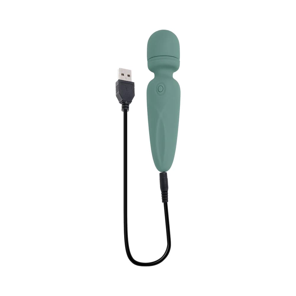Evolved Rumble Wand Rechargeable Vibrating Mini Wand Silicone Green thumbnail 7