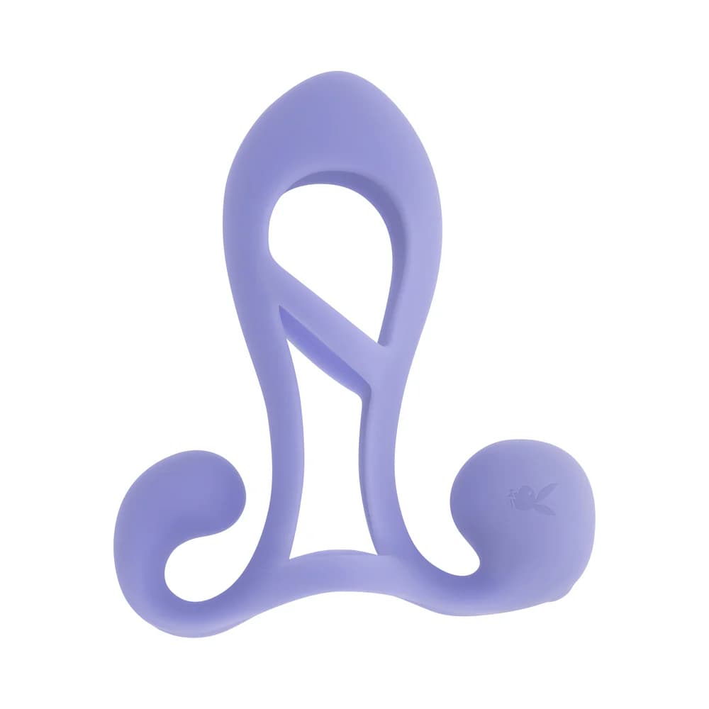 Playboy Fantasy Cage Rechargeable Vibrating Cock Cage Silicone Purple thumbnail 2