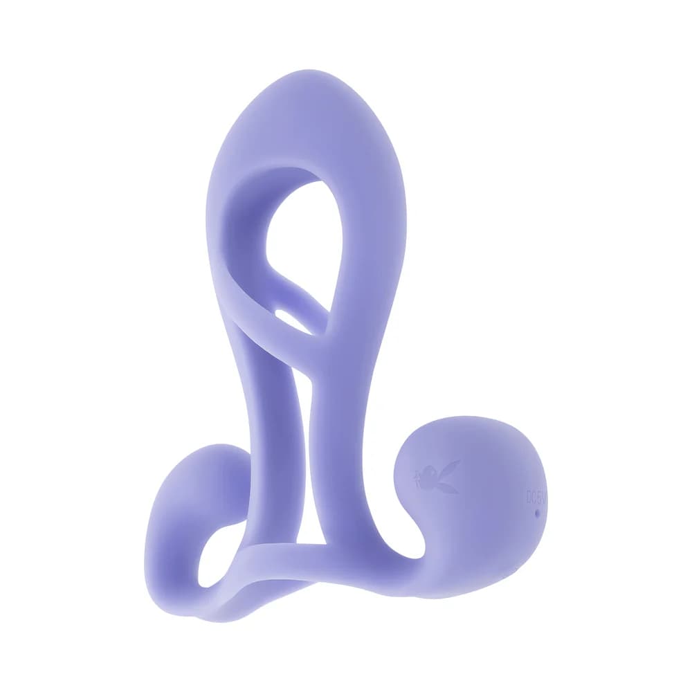 Playboy Fantasy Cage Rechargeable Vibrating Cock Cage Silicone Purple thumbnail 4