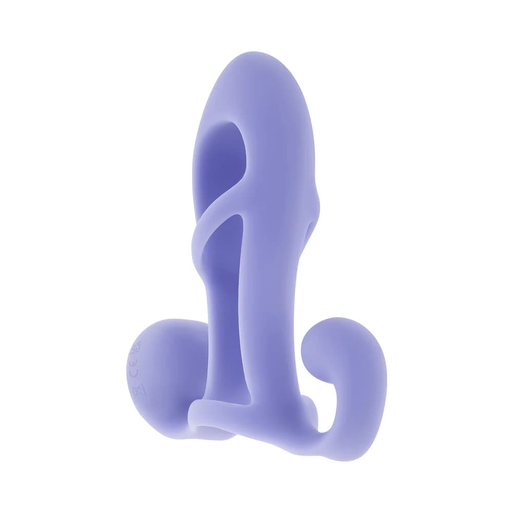 Playboy Fantasy Cage Rechargeable Vibrating Cock Cage Silicone Purple thumbnail 5