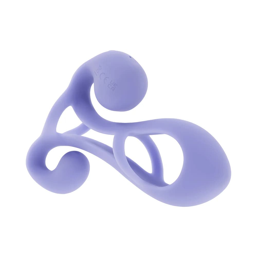 Playboy Fantasy Cage Rechargeable Vibrating Cock Cage Silicone Purple thumbnail 8