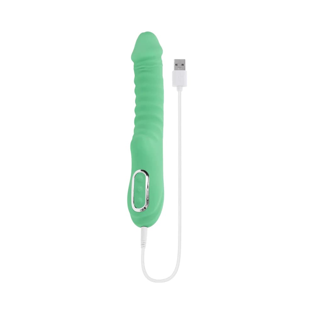 Evolved Full Throttle Rechargeable Warming Vibrator Silicone Mint Green thumbnail 8