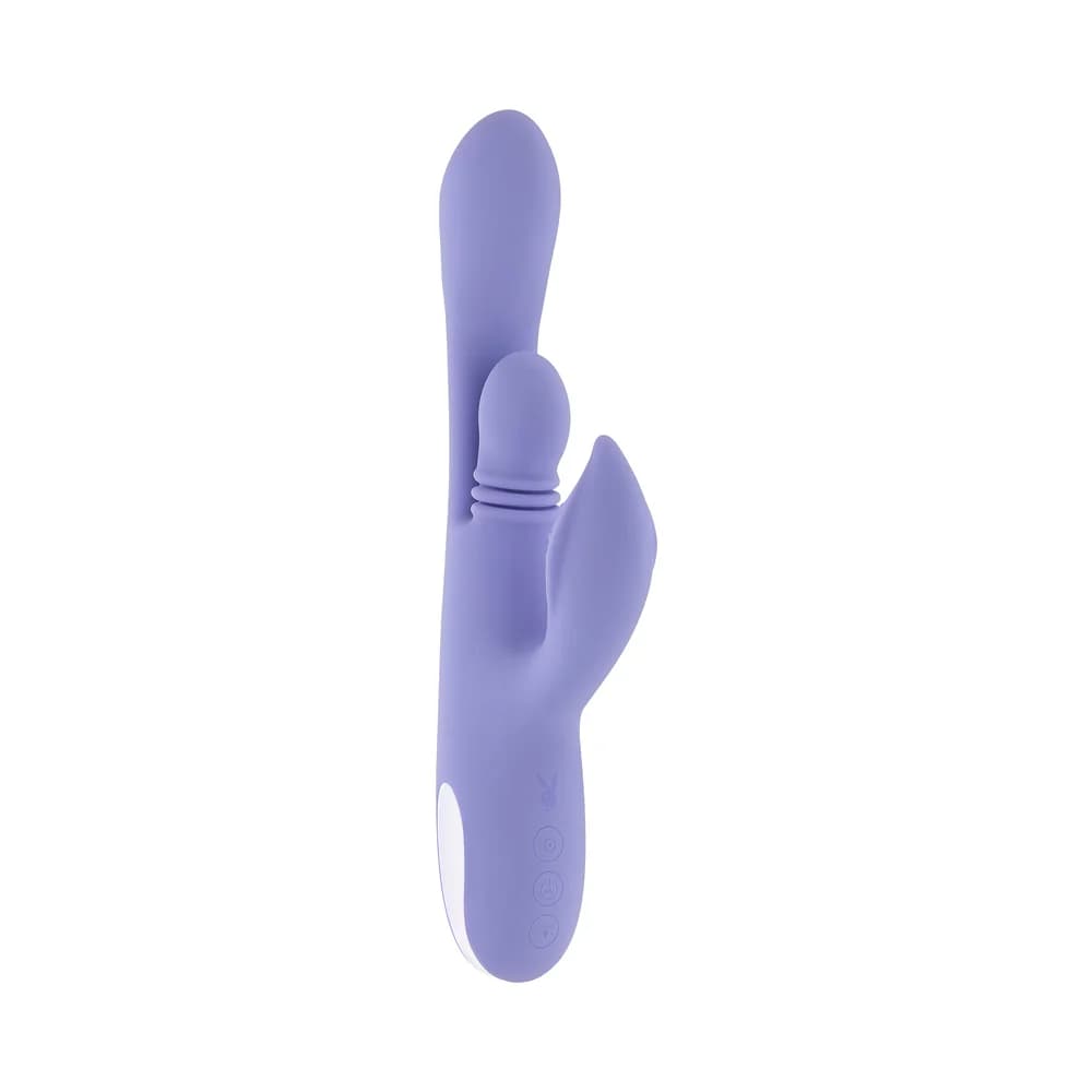 Playboy Nubbin Rubbin Rechargeable Dual Stimulator Vibe Silicone Purple thumbnail 4