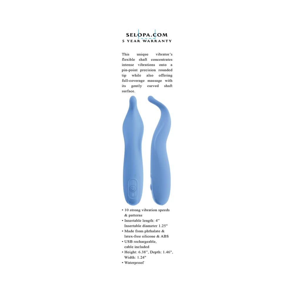 Selopa Tender Tickler Rechargeable Vibrator Silicone Blue thumbnail 9