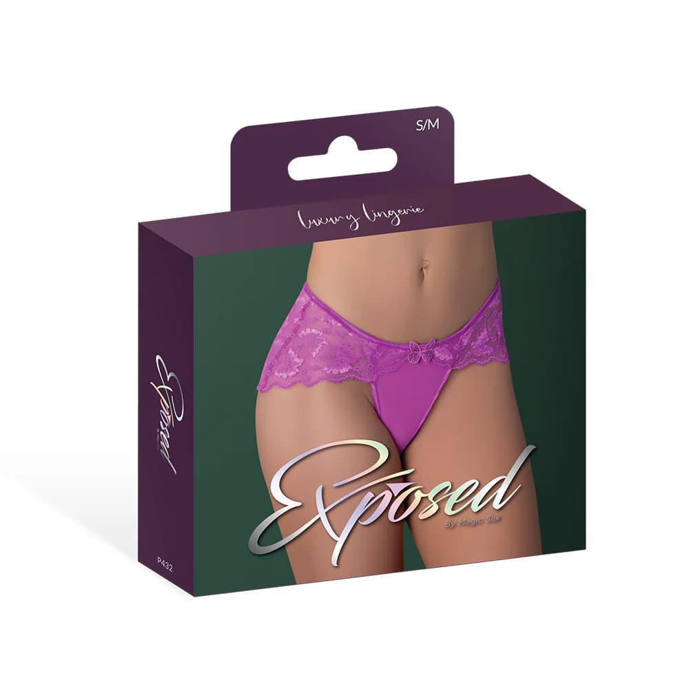 Magic Silk Butterfly Fantasies Boy Short Neon Purple L/XL thumbnail 5