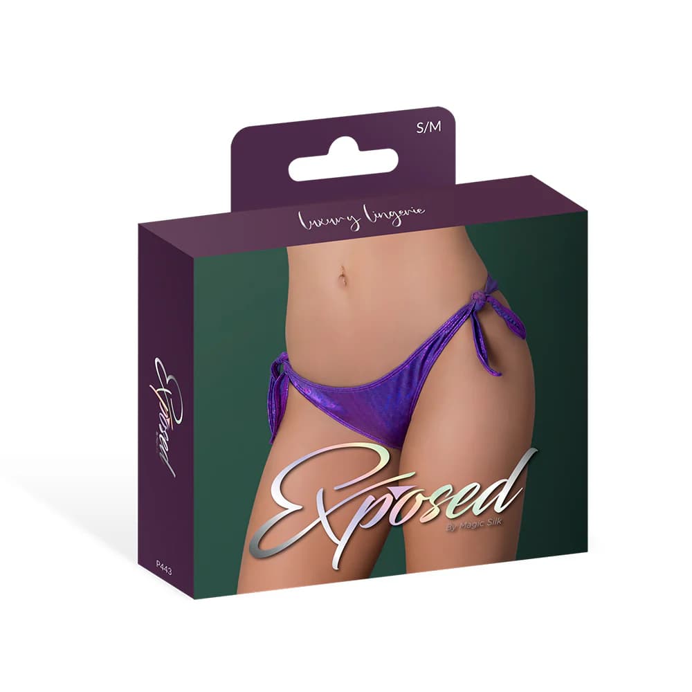 Magic Silk Glimmer Low Rise Tie Side Panty Purple Disco S/M thumbnail 3