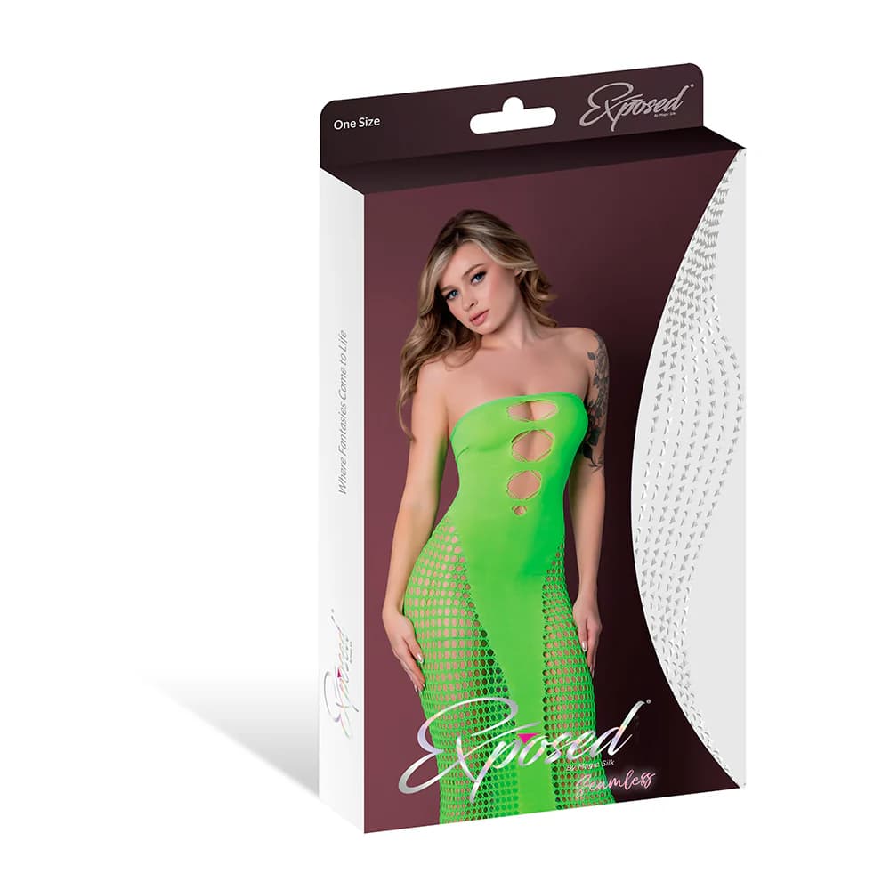 Magic Silk Seamless Gown Neon Lime O/S thumbnail 4