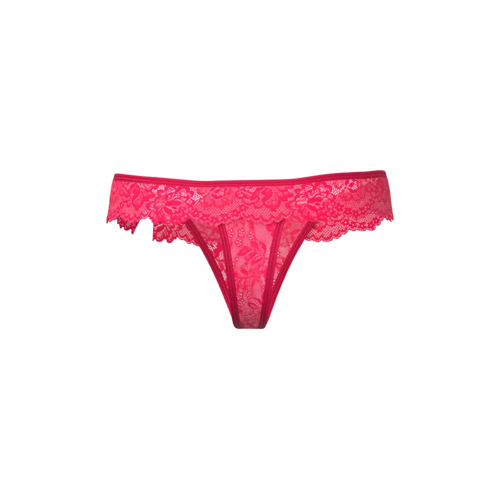 Magic Silk Get It Girl Flutter Thong Diva Pink L/XL thumbnail 5