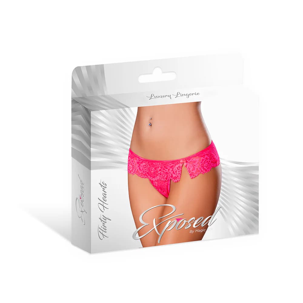Magic Silk Get It Girl Flutter Thong Diva Pink L/XL thumbnail 6