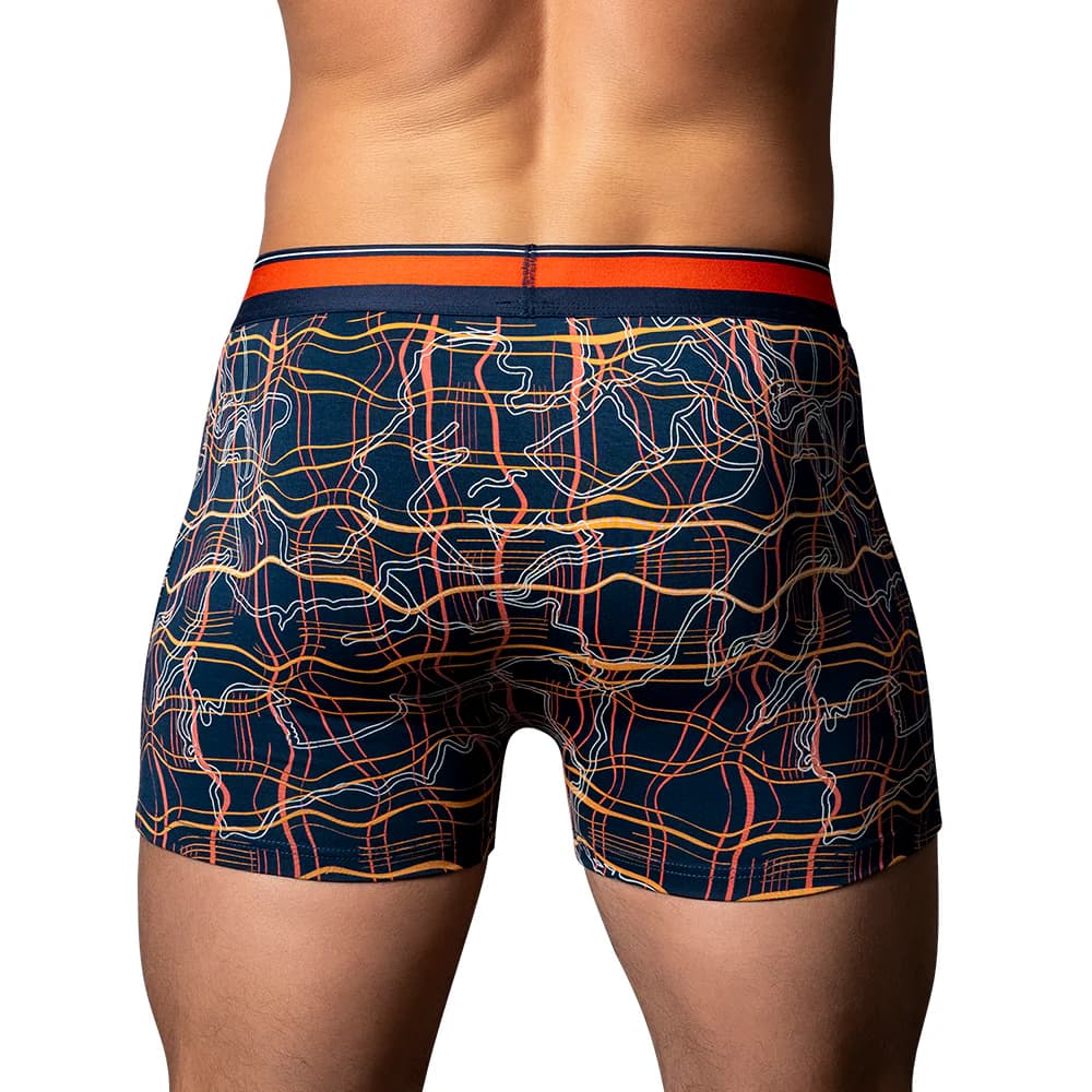Male Power Soo Cumfy Boxer Brief Navy/Orange L thumbnail 3