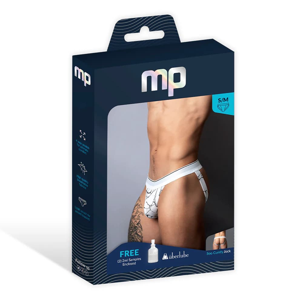 Male Power Soo Cumfy Jock Black/White S/M thumbnail 6