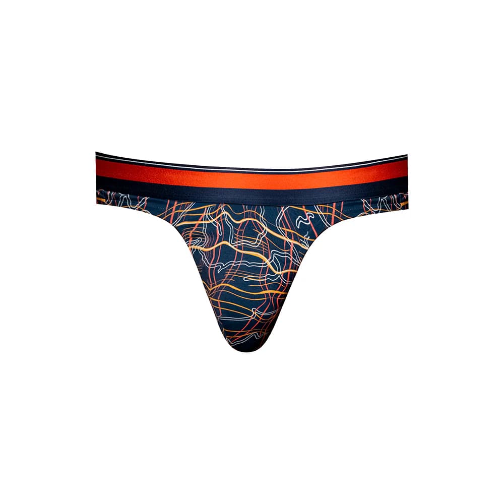 Male Power Soo Cumfy Thong Navy/Orange S/M thumbnail 3