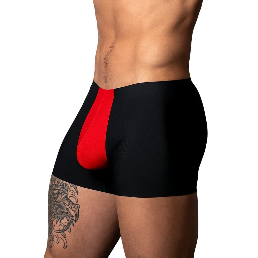Male Power Hot Mesh Pouch Short Black/Red M thumbnail 2