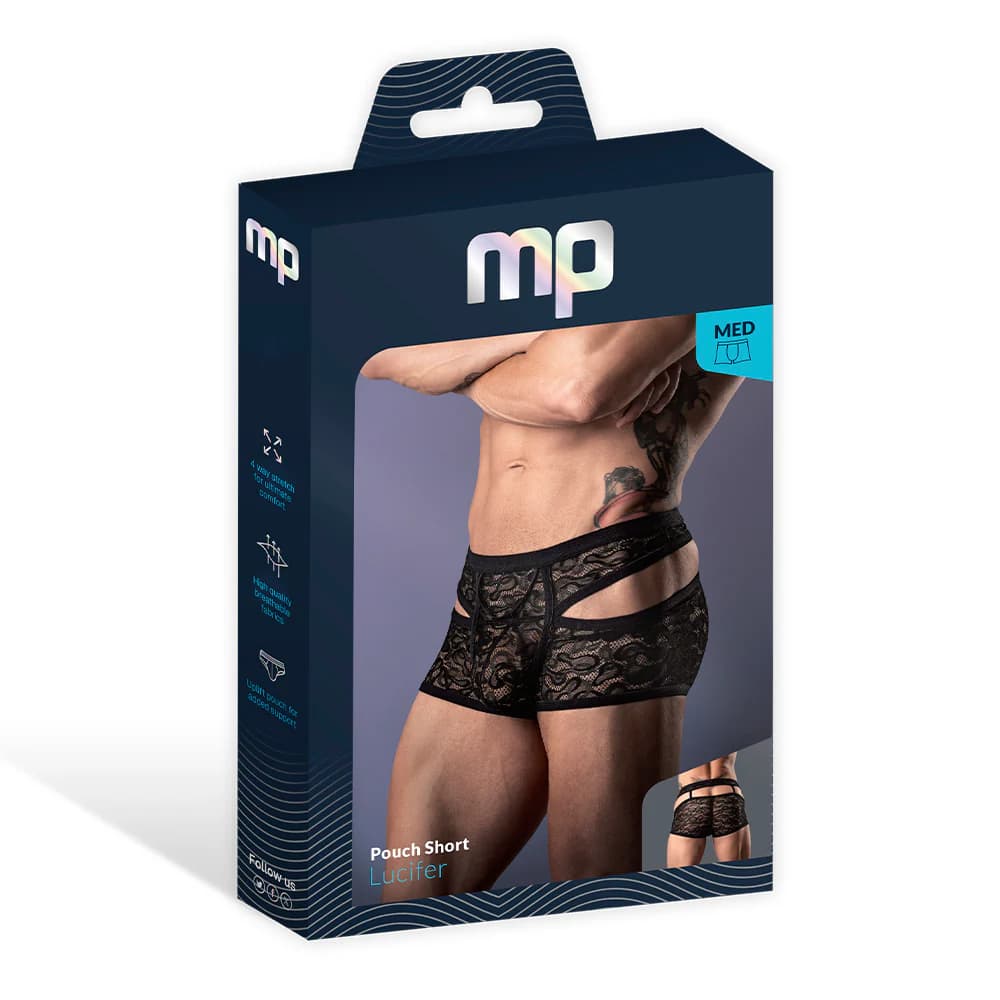 Male Power Lucifer Cutout Short Black L thumbnail 6
