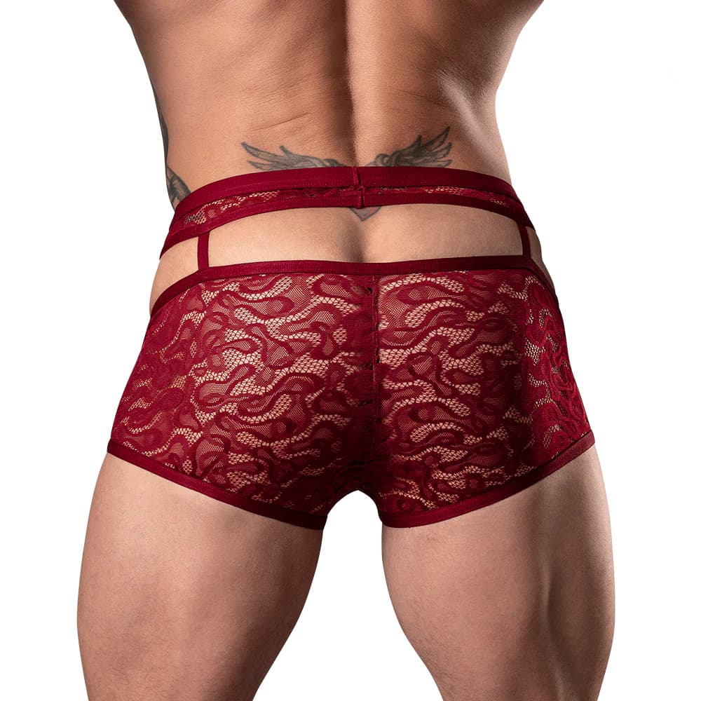 Male Power Lucifer Cutout Short Burgundy L thumbnail 3