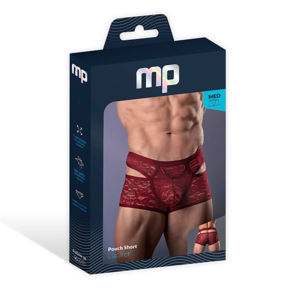 Male Power Lucifer Cutout Short Burgundy L thumbnail 6