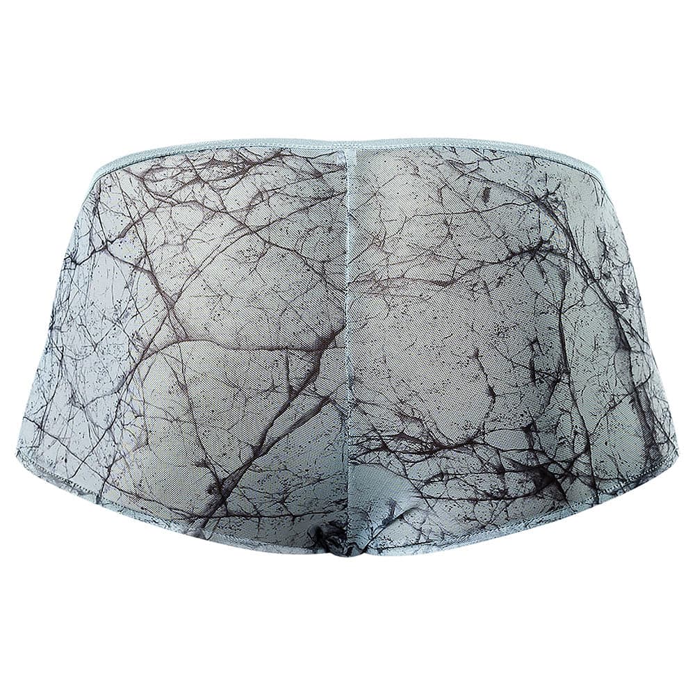 Male Power Marble Mesh Micro Mini Short Silver Blue S thumbnail 5
