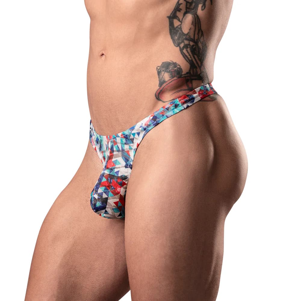 Male Power Your Lace Or Mine Bong Thong Geometric S/M thumbnail 2
