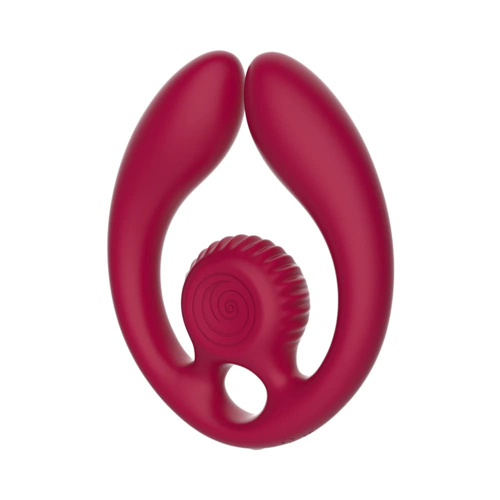 SVibe Snail GIZI Duo Couples Stimulator Burgundy thumbnail 3