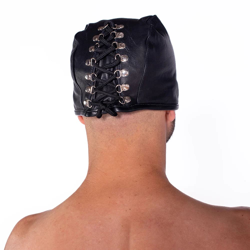 Prowler RED Leather Executioners Hood thumbnail 3