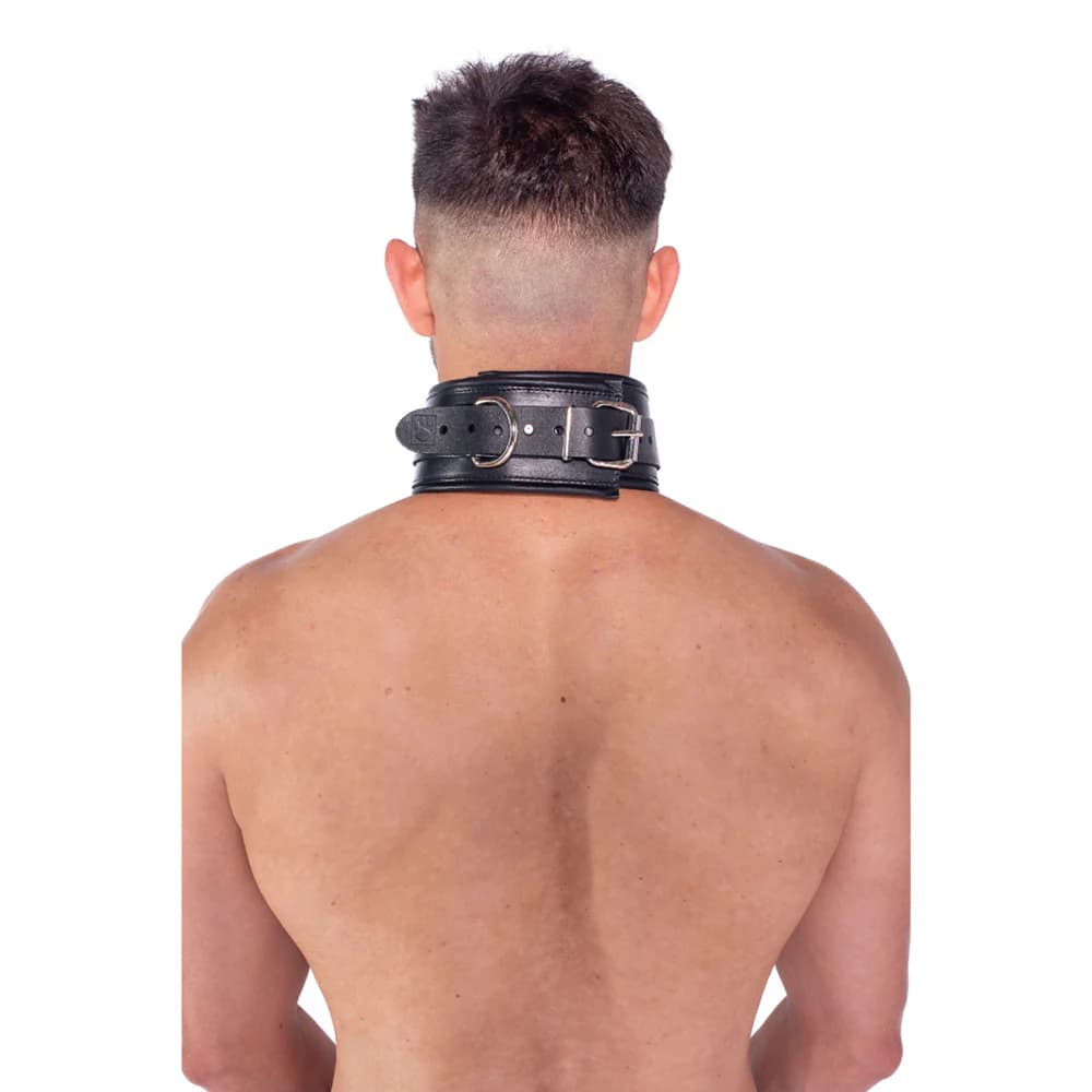 Prowler RED Leather Lockable Collar S/M thumbnail 3