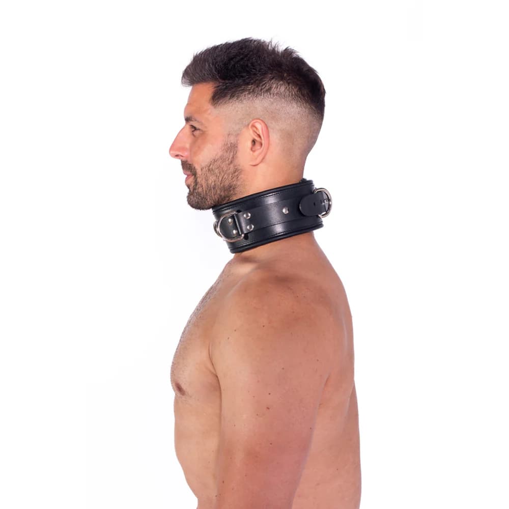 Prowler RED Leather Lockable Collar L/XL thumbnail 2