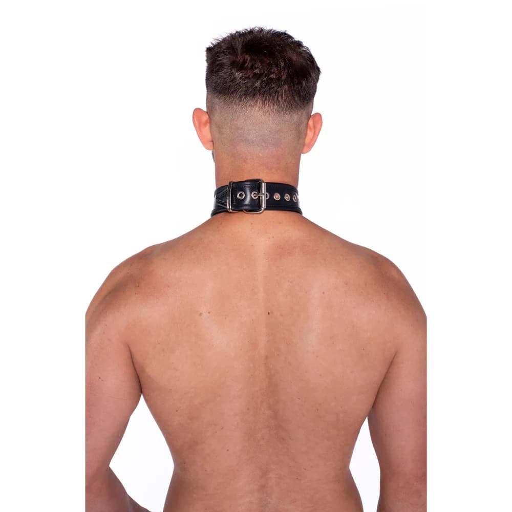 Prowler RED Leather Collar with Strap thumbnail 5