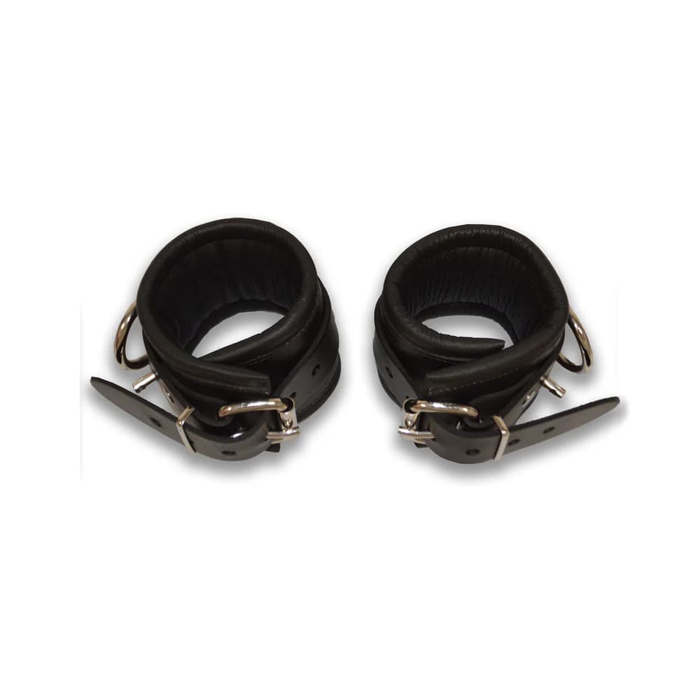 Prowler RED Leather Lockable Ankle Restraints L/XL