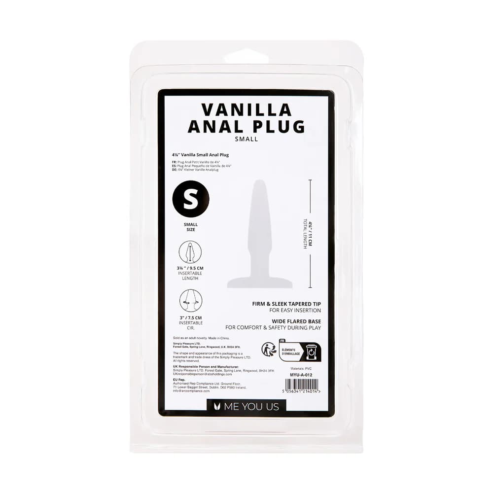 Me You Us Vanilla Small Anal Plug thumbnail 5