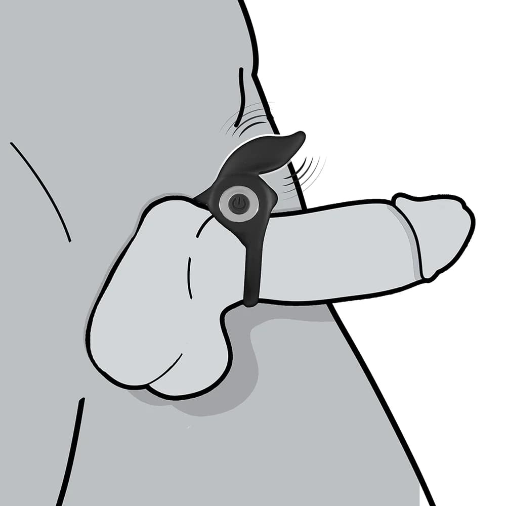 Enhancer Vibrating Rabbit C-Ring Black thumbnail 5