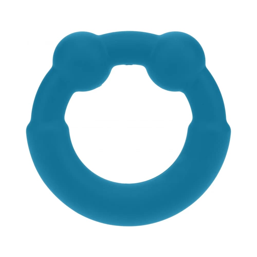 LEVELZ Metal & Silicone Cock Ring Teal