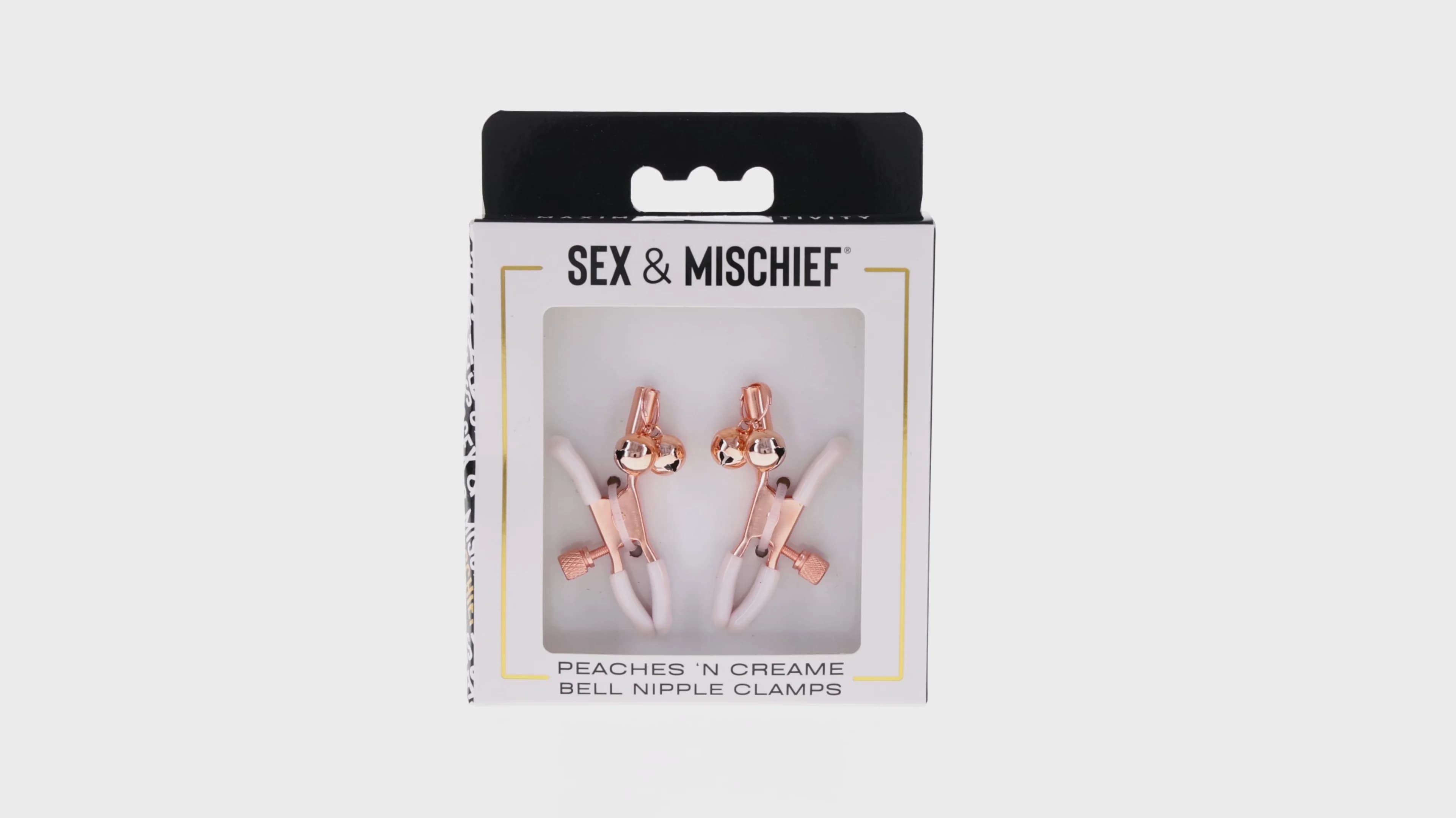 Sportsheets Sex & Mischief Peaches 'n CreaMe Bell Nipple Clamps thumbnail 2