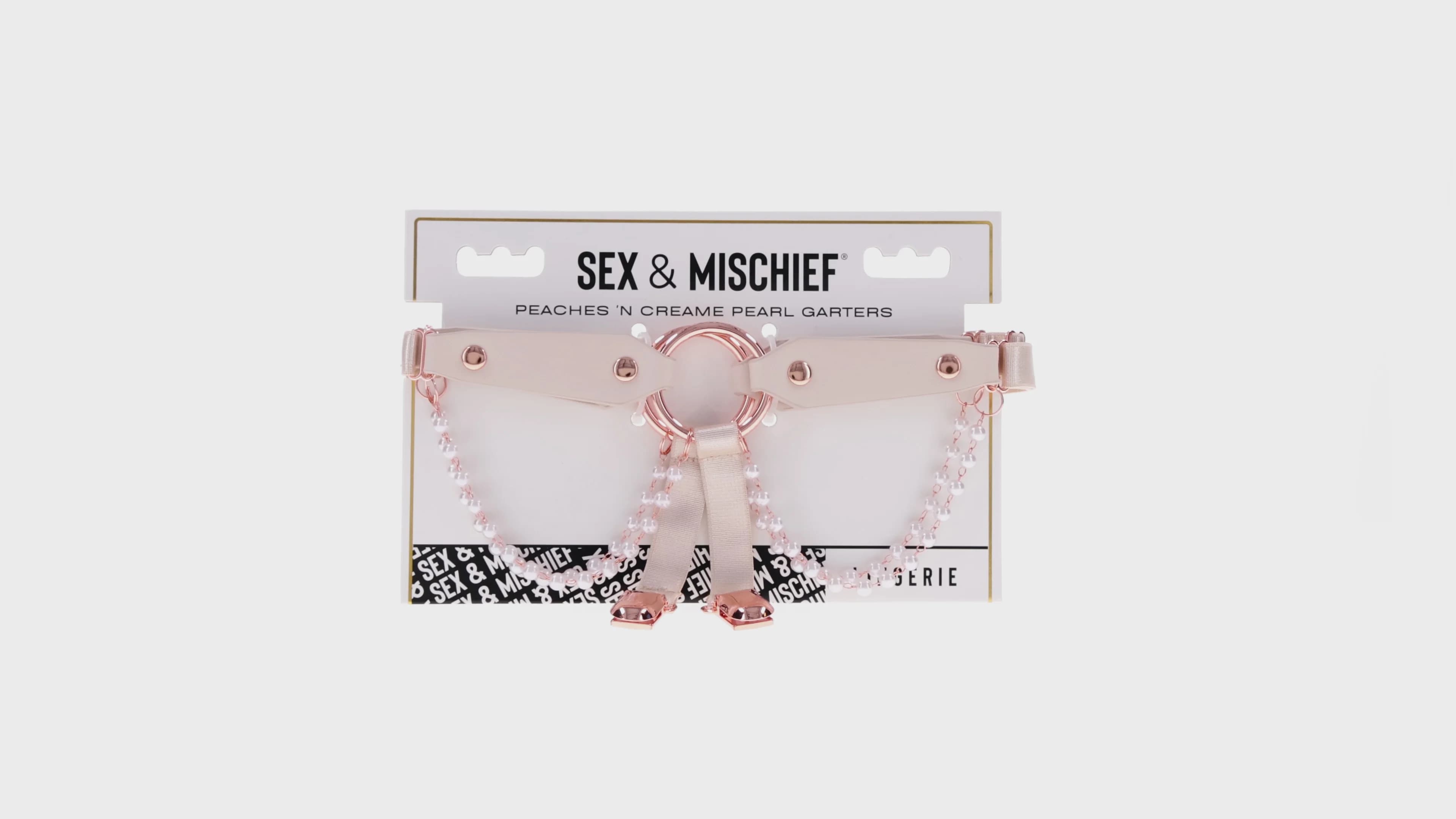 Sportsheets Sex & Mischief Peaches 'n CreaMe Pearl Garters thumbnail 2