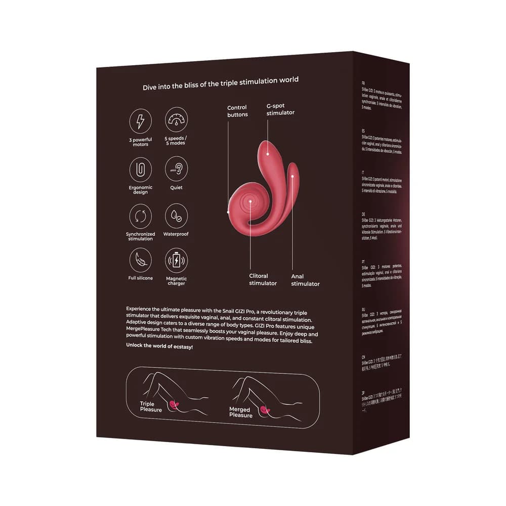SVibe Snail Gizi Pro Vibrator Bordeaux thumbnail 10