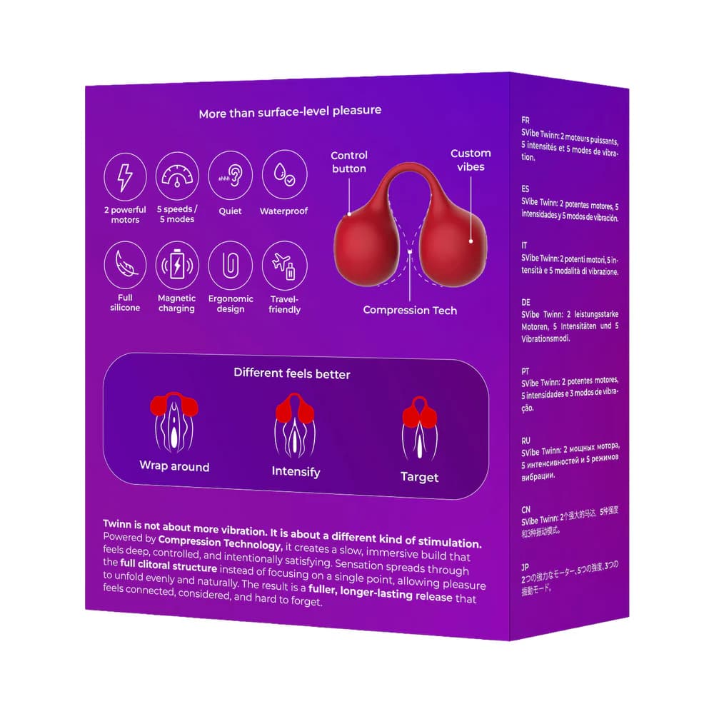 SVibe Snail Twinn Finger Vibrator Cherry (No App) thumbnail 5