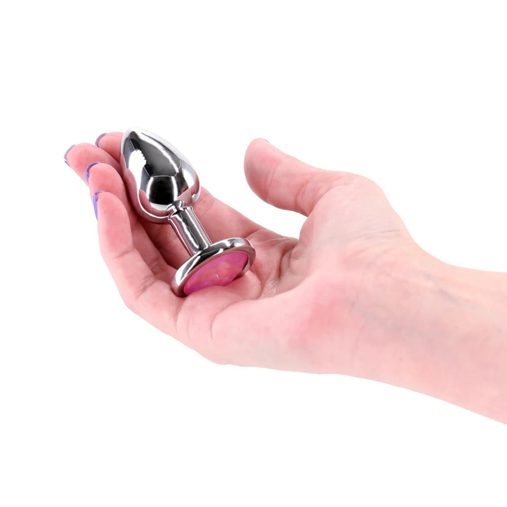Rear Assets Silver Small Pink Gem thumbnail 3