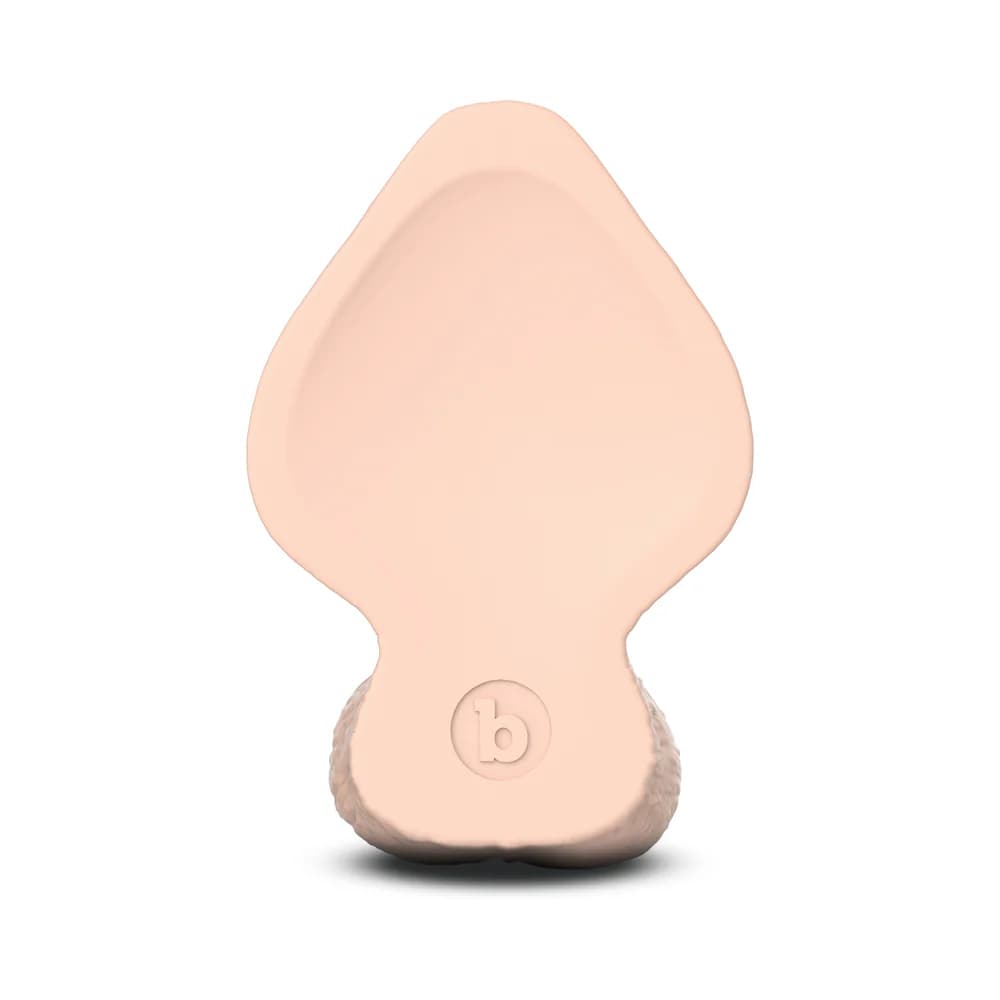b-Vibe Slipskin Realistic Silicone Dildo 6 in. Girthy Cream thumbnail 5
