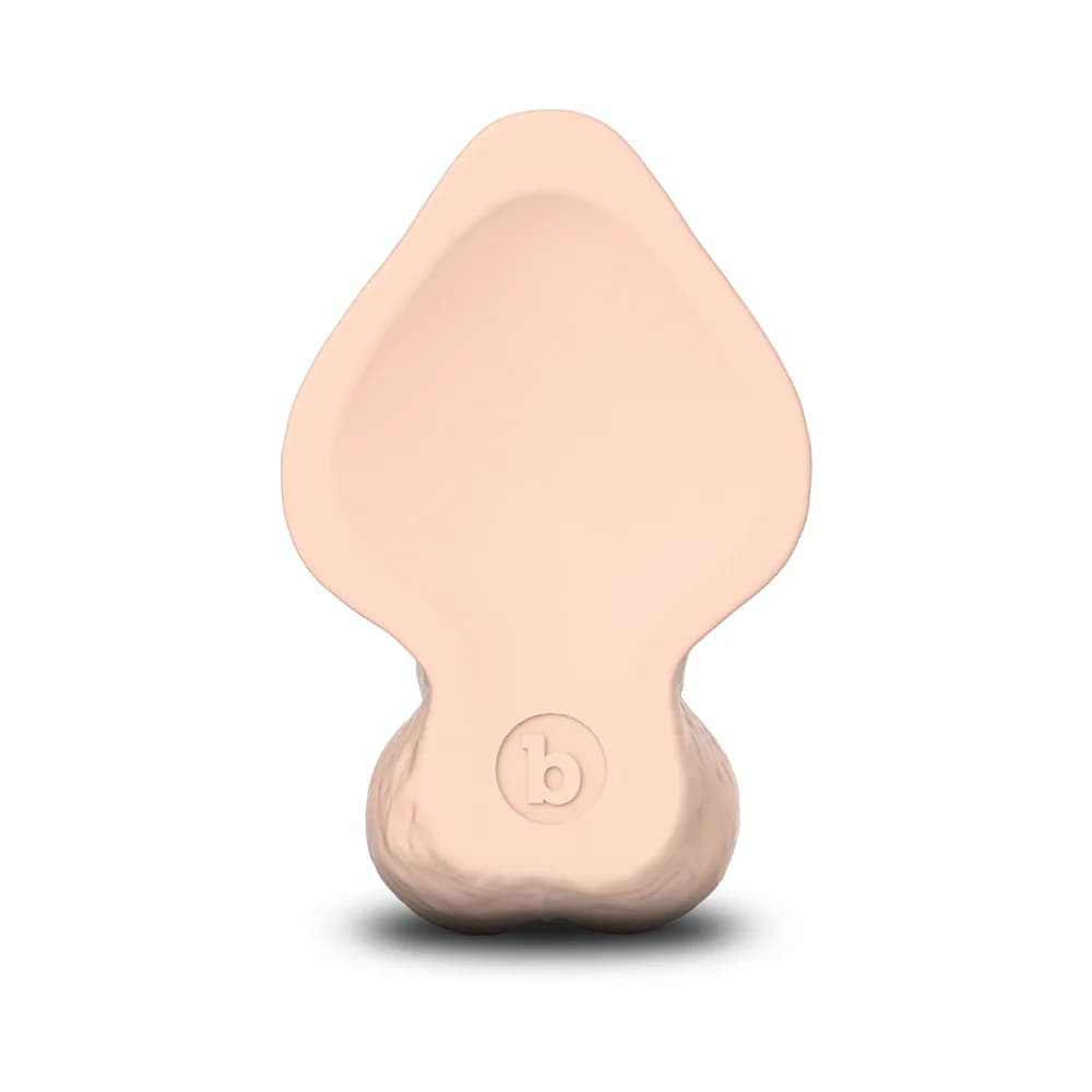 b-Vibe Slipskin Realistic Silicone Dildo 6.5 in. Curved Cream thumbnail 5
