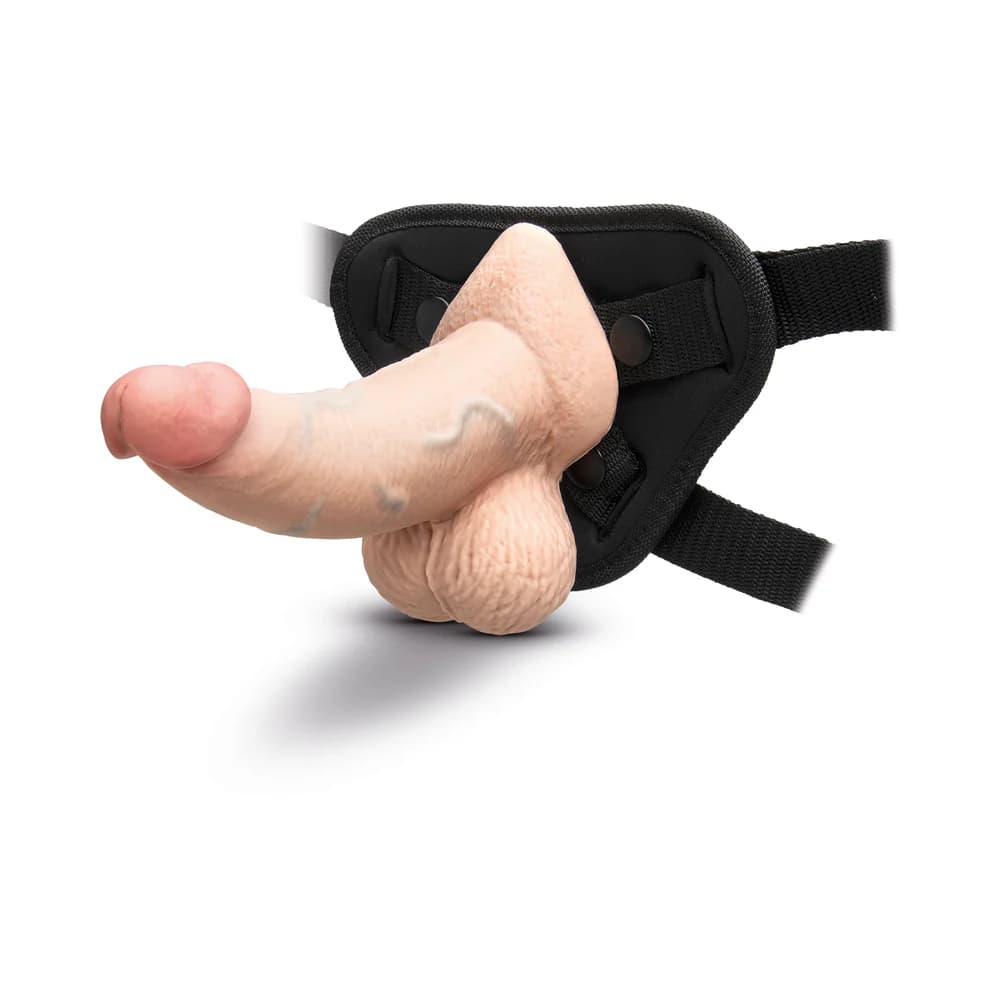 b-Vibe Slipskin Realistic Silicone Dildo 6.5 in. Curved Cream thumbnail 8