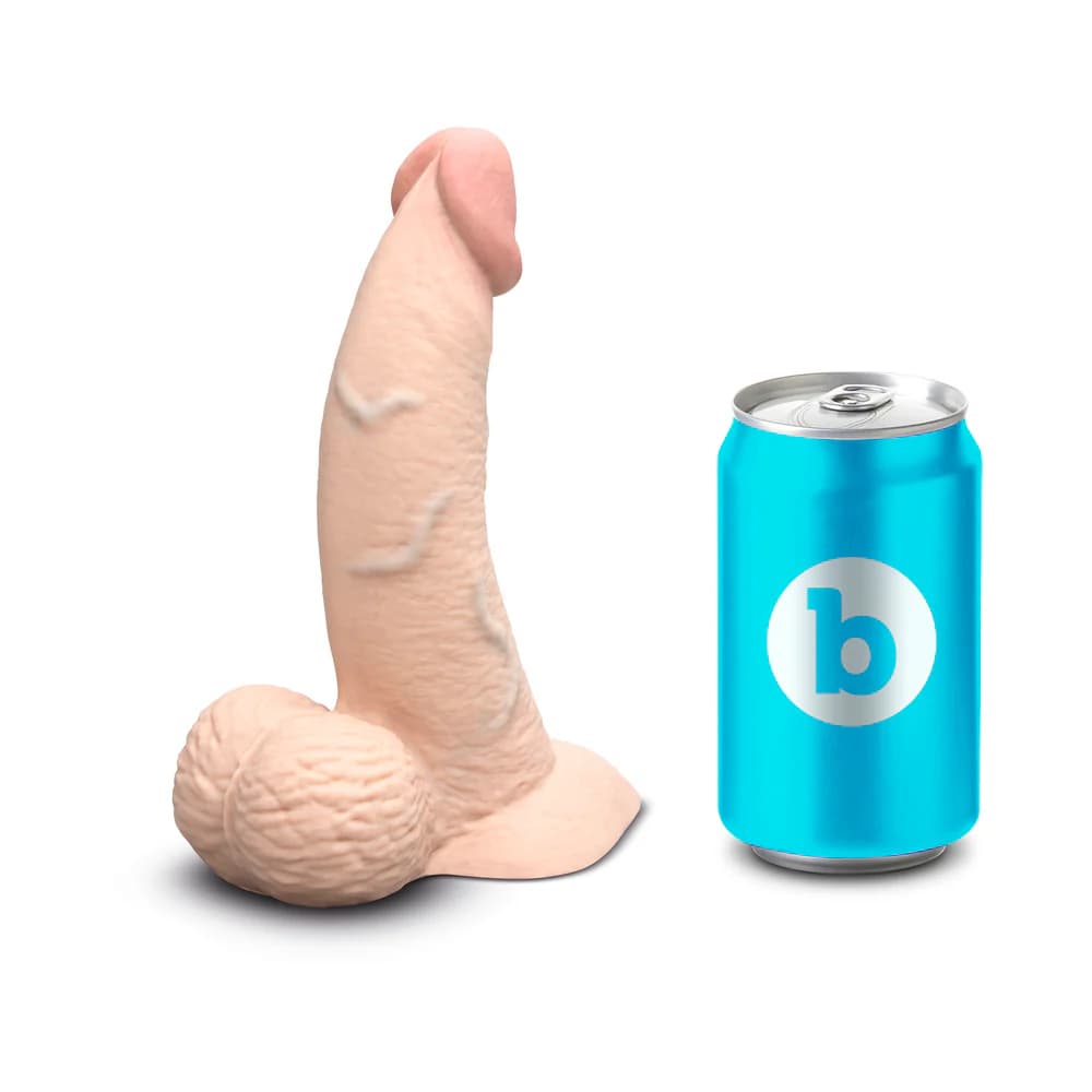 b-Vibe Slipskin Realistic Silicone Dildo 6.5 in. Curved Cream thumbnail 9