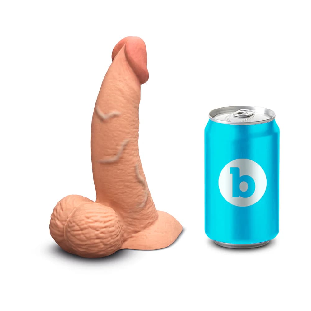 b-Vibe Slipskin Realistic Silicone Dildo 6.5 in. Curved Mocha thumbnail 9