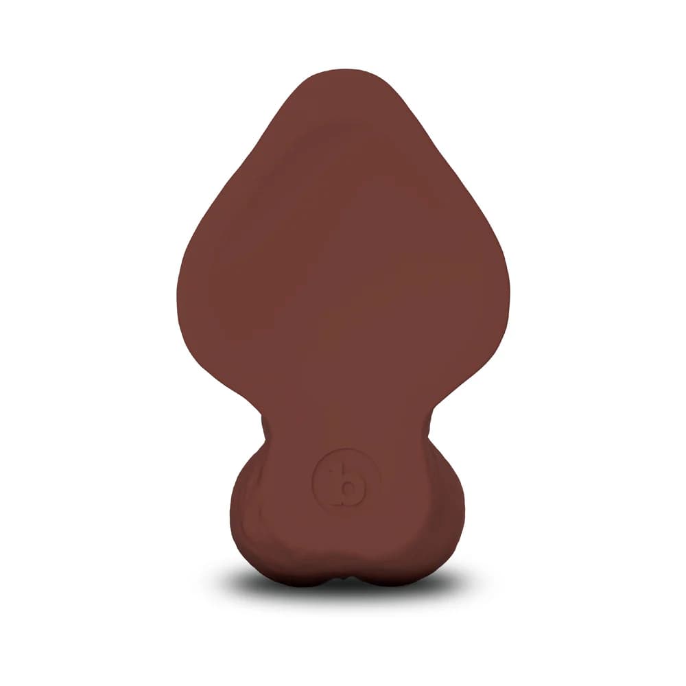 b-Vibe Slipskin Realistic Silicone Dildo 6.5 in. Curved Brown thumbnail 5