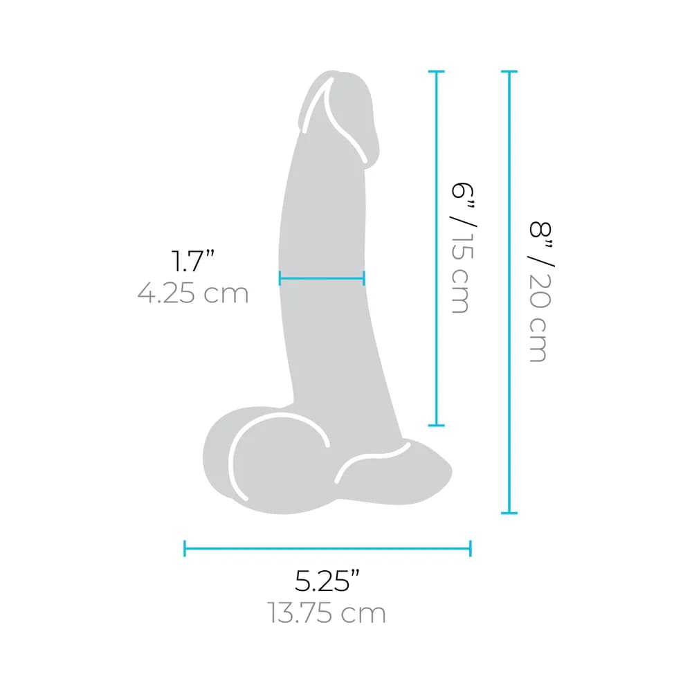 b-Vibe Slipskin Realistic Silicone Dildo 8 in. Curved Brown thumbnail 10